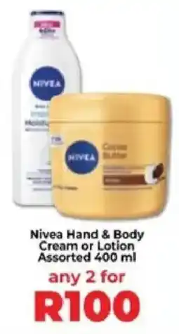 Food Lover's Market Nivea Hand & Body Cream or Lotion Assorted offer