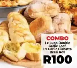 Food Lover's Market Lupo Double Garlic Loaf, Garlic Ciabatta Braai Roll offer