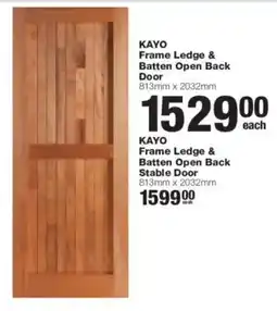 Build It KAYO Frame Ledge & Batten Open Back Door offer