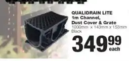 Build It QUALIDRAIN LITE 1m Channel, Dust Cover & Grate offer