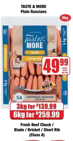 Boxer TASTE & MORE Plain Russians offer