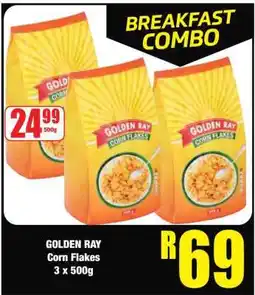 Boxer GOLDEN RAY Corn Flakes 3 x 500g offer