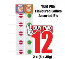 Boxer YUM FUN Flavoured Lollies Assorted 5's offer