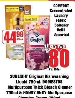 Boxer COMFORT Concentrated Laundry Fabric Softener Refill Assorted offer