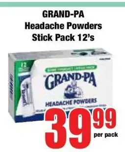 Boxer GRAND-PA Headache Powders Stick Pack 12's offer
