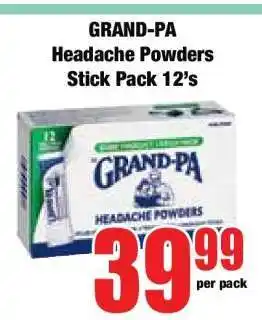 Boxer GRAND-PA Headache Powders Stick Pack 12's offer