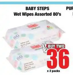 Boxer BABY STEPS Wet Wipes Assorted 80's offer