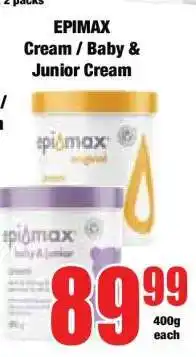 Boxer EPIMAX Cream / Baby & Junior Cream offer