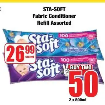 Boxer STA-SOFT Fabric Conditioner Refill Assorted offer