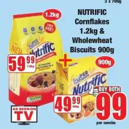 Boxer NUTRIFIC Cornflakes 1.2kg & Wholewheat Biscuits 900g offer