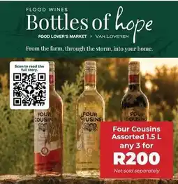 Food Lover's Market Four cousins - bottles of hope offer