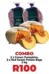 Food Lover's Market Crown - pumpkins and red sweet potato bags offer