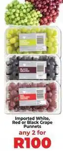 Food Lover's Market Imported white, red or black grape punnet offer