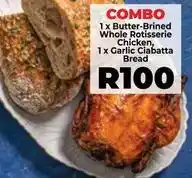 Food Lover's Market Butter-brined whole rotisserie chicken, garlic ciabatta bread offer