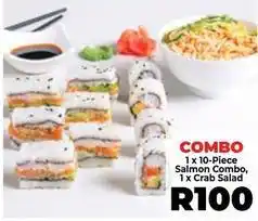 Food Lover's Market 10-piece salmon combo, 1 crab salad offer