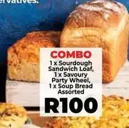 Food Lover's Market Sourdough sandwich loaf, savoury party wheel, soup bread assorted offer