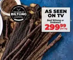 Food Lover's Market Food lover's market - beef biltong or droëwors offer