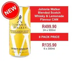 Johnny's Liquor Hypermarket Johnnie Walker Blended Scotch Whisky & Lemonade Flavour CAN offer