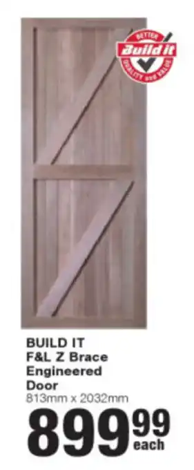 Build It BUILD IT F&L Z Brace Engineered Door offer