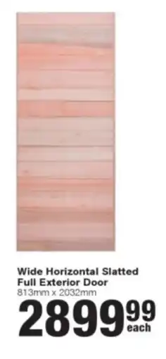 Build It Wide Horizontal Slatted Full Exterior Door offer