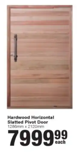 Build It Hardwood Horizontal Slatted Pivot Door offer