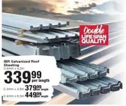 Build It IBR Galvanized Roof Sheeting offer