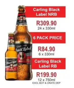 Johnny's Liquor Hypermarket Carling Black Label NRB offer