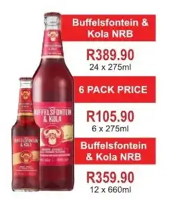 Johnny's Liquor Hypermarket Buffelsfontein & Kola NRB offer