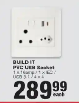 Build It BUILD IT PVC USB Socket offer