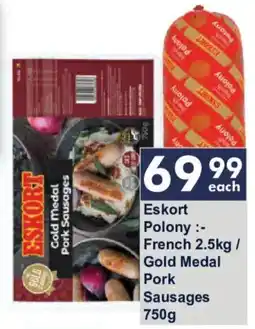 President Hyper Eskort Gold Medal Pork Sausages offer