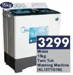 President Hyper Midea 15kg Twin Tub Washing Machine offer