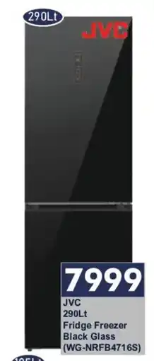 President Hyper JVC Fridge Freezer Black Glass offer