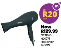 Shoprite OTTIMO HD1215 Hairdryer offer