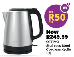 Shoprite OTTIMO Stainless Steel Cordless Kettle offer