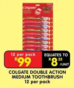 Shoprite Colgate Double Action Medium Toothbrush offer