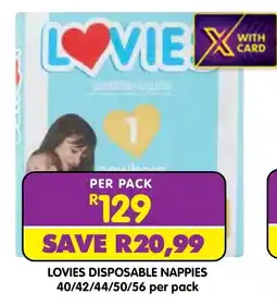 Shoprite Lovies Disposable Nappies offer