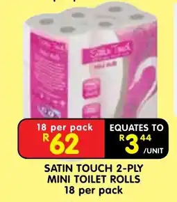 Shoprite Satin Touch 2-Ply Mini Toilet Rolls offer