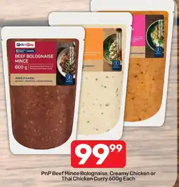 Pick n Pay Hypermarket PnP Beef Mince Bolognaise, Creamy Chicken or Thai Chicken Curry offer