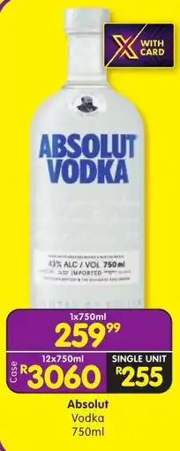 Shoprite Absolut Vodka offer
