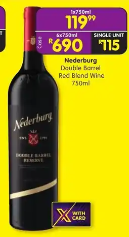 Shoprite Nederburg Double Barrel Red Blend Wine offer