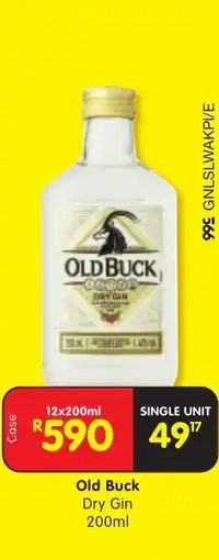 Shoprite Old Buck Dry Gin offer