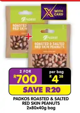Shoprite PADKOS ROASTED & SALTED RED SKIN PEANUTS offer