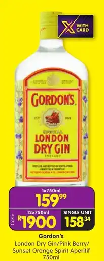 Shoprite Gordon's London Dry Gin offer