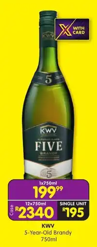 Shoprite KWV 5-Year-Old Brandy offer
