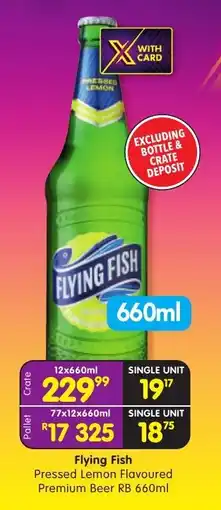 Shoprite Flying Fish Pressed Lemon Flavoured Premium Beer offer
