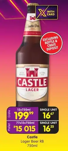 Shoprite Castle Lager Beer RB offer