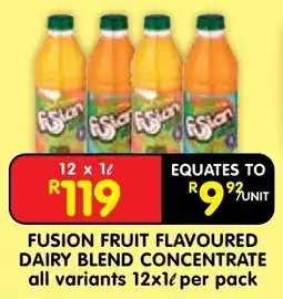 Shoprite Fusion Fruit Flavoured Dairy Blend Concentrate offer