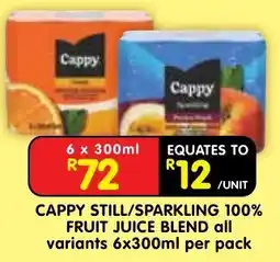 Shoprite Cappy STILL/SPARKLING 100% FRUIT JUICE BLEND offer