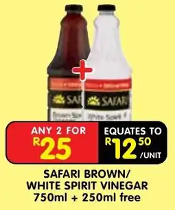 Shoprite SAFARI BROWN/WHITE SPIRIT VINEGAR offer