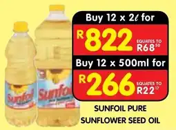 Shoprite SUNFOIL PURE SUNFLOWER SEED OIL offer